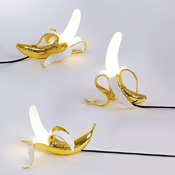 Lâmpadas de mesa Itália nórdica El Bedroom Decoração Banana Presente Criativo Presente Infantil Lâmpada de cabeceira