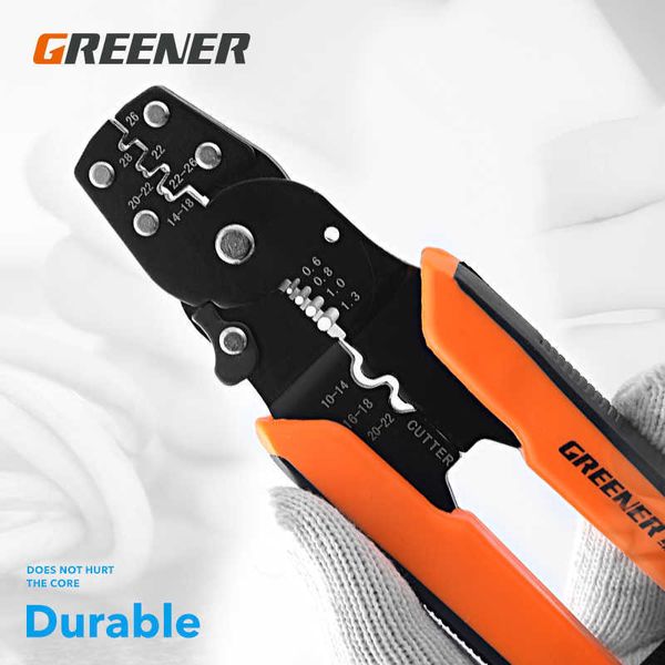 Green Wire Stripper Crimper Crimper Autom￡tico Multifuncional Cristming Tripping Ferramentas de Maninho da M￣o El￩trica