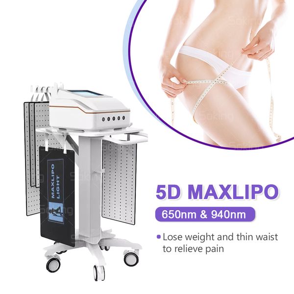 Maxlipo Light 650 нм 940 нм Lipo Laser Machine Machine Физическая терапия липолазерная оборудование липолазовое оборудование лимфатическое дренаж детокс детокс с инфракрасной технологией для продажи