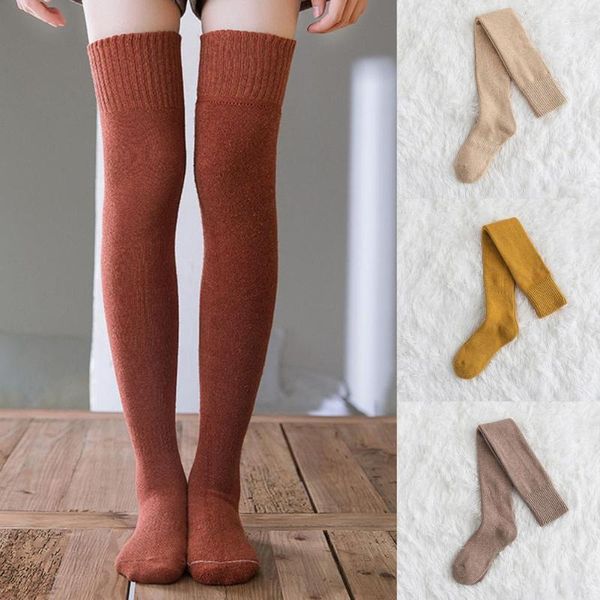 Женщины носки 1PAIR CONTER HIGH для осени и зимней утолщенные модели теплые длинные ноги