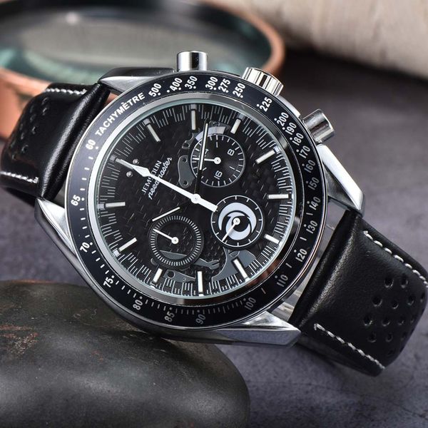 Neue Originalmarkenmänner sehen Business Classic Style Automatic Date Chronograph Watch Top -Quality Sports Quartz AAA Männliche Uhren