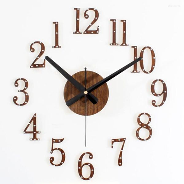 Relógios de parede Chegada de volta ao tempo Quartz Moda relógios 3D Real Big Clock Rivet Espelhado Adesivo Diy Decoração da sala de estar