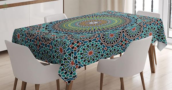 Tovaglia Tovaglia geometrica Tradizionale stile mediorientale Cultura marocchina Design Copertura rettangolare per decorazioni da pranzo