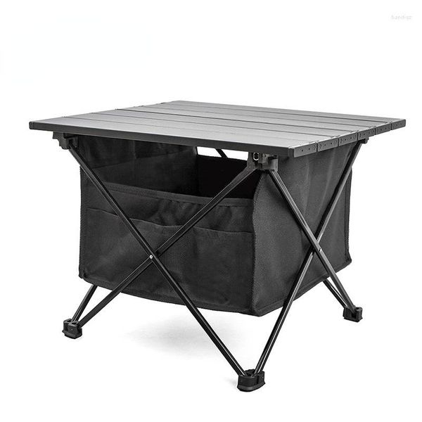 Kamp mobilyaları 8ultra hafif katlanır masa kamp masası katlanabilir açık akşam yemeği partisi piknik barbekü siyah depolama çantası kendi kendine sürücü