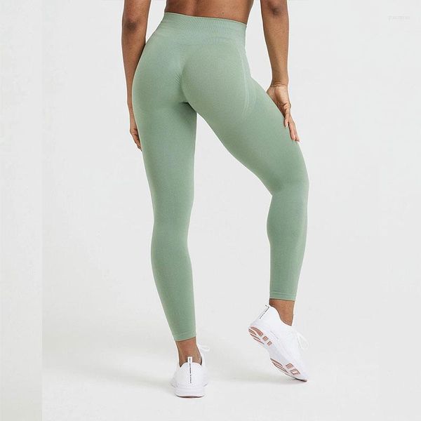 Leggings da donna Sport Pantaloni da palestra da donna senza cuciture Pantaloni da yoga a vita alta da donna Collant da allenamento fitness Pantaloncini da ciclismo da motociclista da corsa