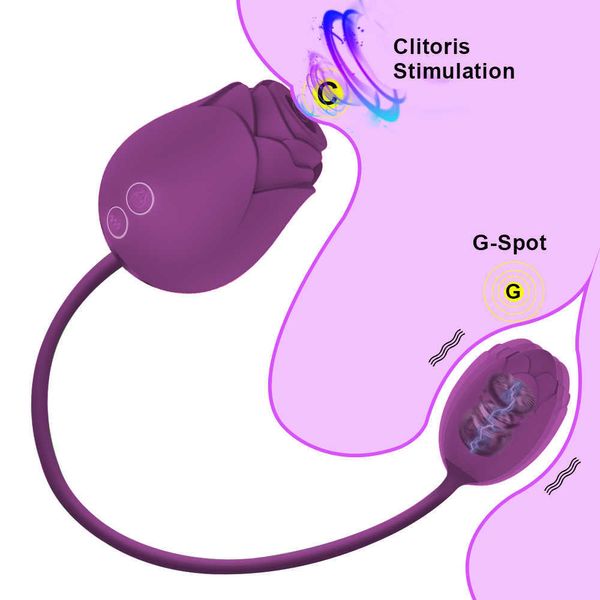 Articoli di bellezza Rose Vibratori Clit Sucker Potente stimolatore del clitoride Vacuum Sucking per le donne Amore femminile Uovo vibrante Giocattolo sexy Adulti 18