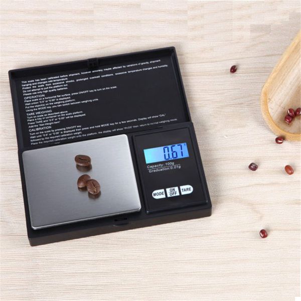 Mini Pocket Digital Scale Digital ABS Soft acusam oxímetro de pulso sem bateria 100g 200g 500g 1000g Jóias de moedas de pesagem de cozinha eletrônica de equilíbrio