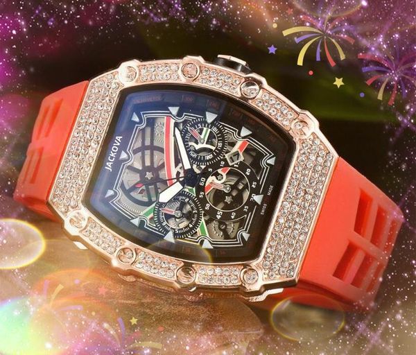 Popolare Moda donna uomo orologi cintura di gomma Diamanti scheletro cavo di alta qualità anello movimento al quarzo Bel tavolo Aggiornamento di lusso Famoso orologio da polso Prezzo all'ingrosso