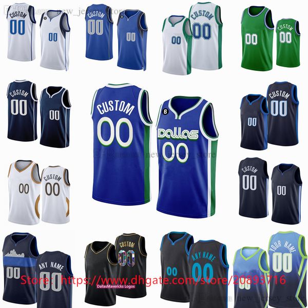 2 Kyrie Irving 77 Luka Doncic Jersey Personalizado 6 Parche Impreso Baloncesto Tim Hardaway Christian Wood Dwight Powell Reggie Bullock Maxi Kleber Jaden Hardy Theo Pinson