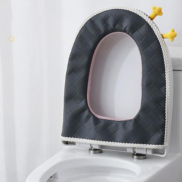 Coprisedili per WC 2022 Confortevole copertura per bagno in cartone animato Coperchio per custodia per tappetino per sgabello invernale per uso domestico