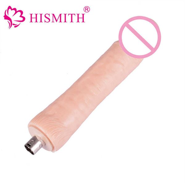 Itens de beleza hismith automatic sexy machine acessório grande carne vibrador silicone de 26 cm de comprimento de 5 cm de brinquedos adultos para mulheres