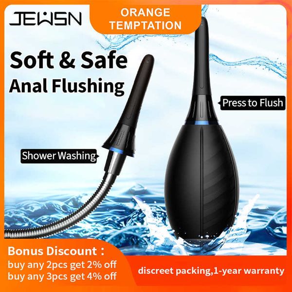 Itens de beleza jeusn silicone Douche Enera Saringa gay brinquedos sexy para homem mulher limpeza de chuveiro cabeça de miçangas anal plug plugue de bujão ponta