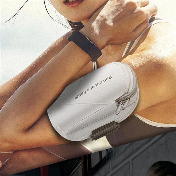 Bolsa de braço de corrida refletiva academia fitness bolsa de braçadeira esportiva à prova d'água suporte para celular bolsas de pulso ao ar livre 306h