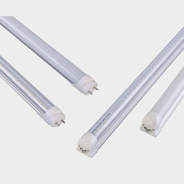 T8 LED Tüpler Çift LED'ler 2ft 60cm 18W AC85-265V G13 Entegre Işıklar PF0.95 SMD2835 2PINS uç floresan lambalar 2 feet 250V lineer çubuk ampuller 100lm/w aksesuarlar taban