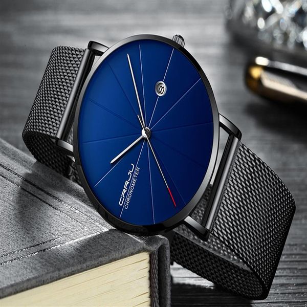 2020 Relogio Masculino CRRJU Top Luxury Brand analogico sportivo orologio da polso Display Data orologi al quarzo da uomo Business Watch Men W277Z