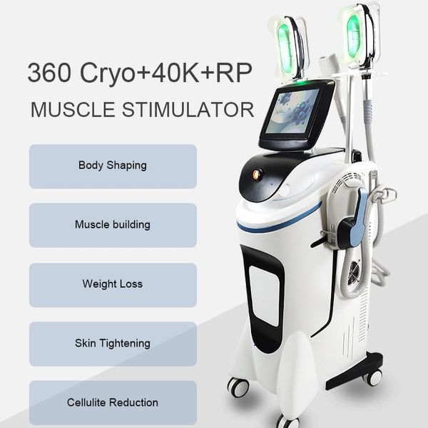 2023 360 Cryo emslim 2in1 Máquina de emagrecimento Hi-EMT Muscle Sculping 40K RF Cryolipólise Fat Lorno Crioterapia Remoção de celulite de celulite Equipamento de beleza de beleza