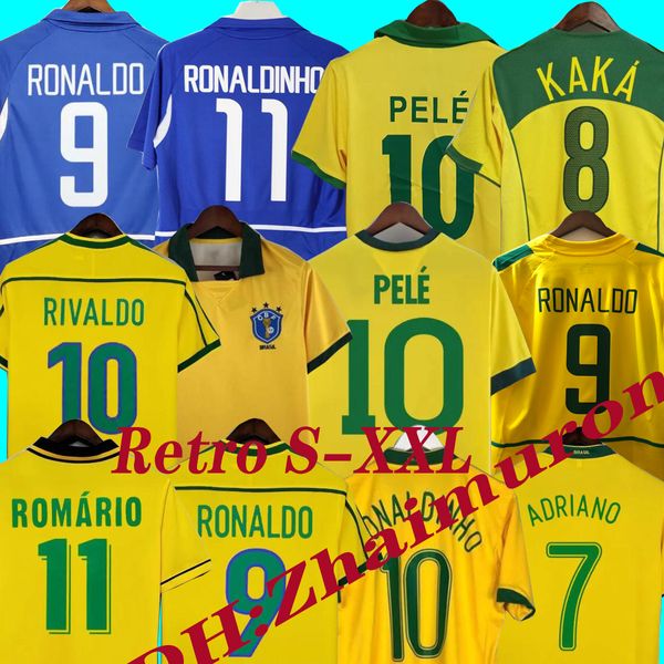 1957 1970 1998 Maglie calcio Brasile 2002 magliette retrò Carlos Romario Ronaldinho 2004 camisa de futebol 1994 BraziLS 2006 1988 RIVALDO ADRIANO JOELINTON Calcio