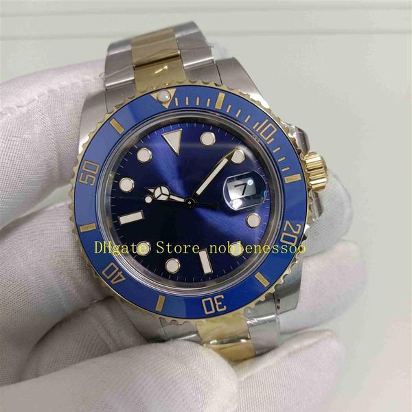 7 Color Real Po 904L Steel VS Factory Automatic Cal 3135 Watches Mens 40MM 116613LB Date Ceramic 18K Two Tone Gold Blue 116613 339J