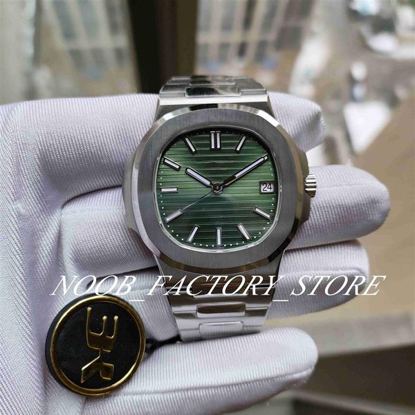 Super 3k Factory Watch Anniversary Anmeriverative Green Dial 3KF Автоматическое движение Cal 324 Дата Дата классики Ultra Thin 5711 Crystal WR285V