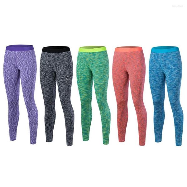 Active Pants Yoga Fitness Esercizio Running Quick Dry Donna Pantaloni elastici Leggings Slim Compression Hips Push Up