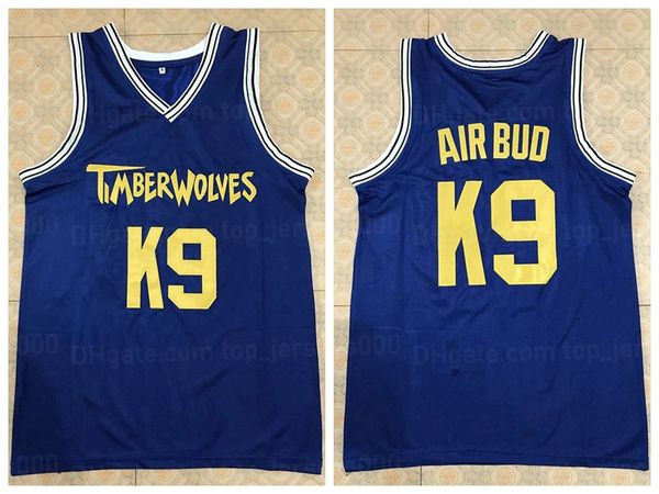 Özel Air Bud K9 Timberwoes Bule Basketbol Forması Herhangi bir İsim Sayı Boyutu S-4XL 5XL 6XL