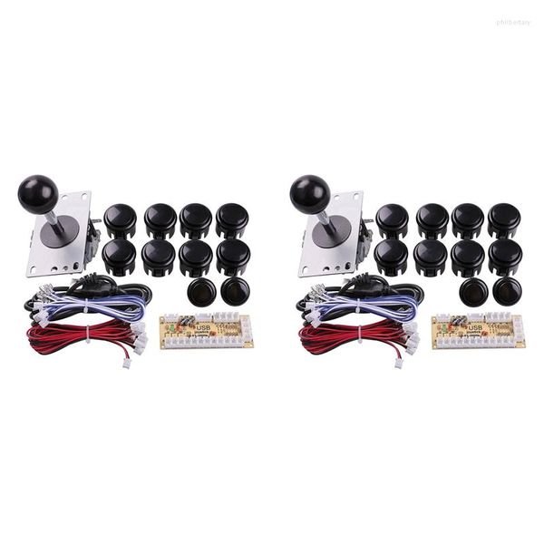 Игровые контроллеры 2x USB Arcade Joystick Dircust Dircout Diy Sanwa Accessesire Card Кнопка ПК ПК ПК