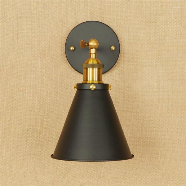 Стеновые лампы промышленные винтажные светодиодные железо регулировать лампу для спальни черные антикварные светильники Sconce Deco Home Lampar