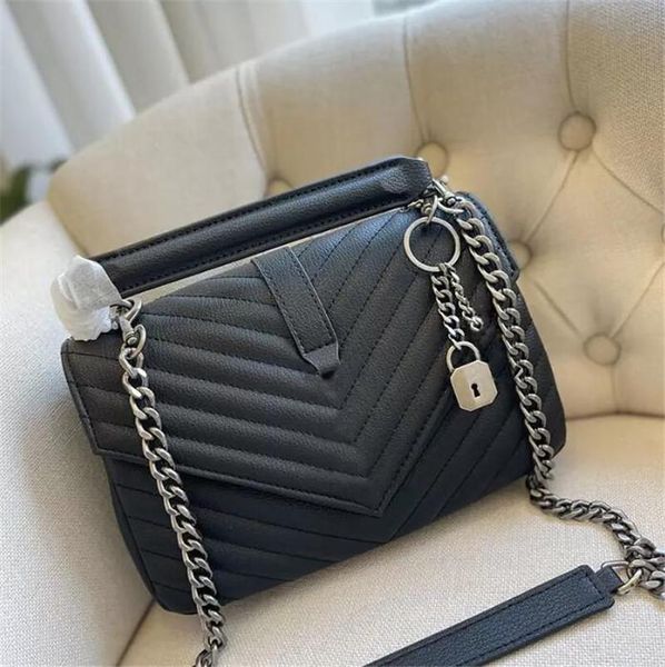 Postacı çanta messenger çanta çantası kadın omuz crossbody el çantası moda düz iplik gerçek deri keçi ciltler chian flep kolej çantası