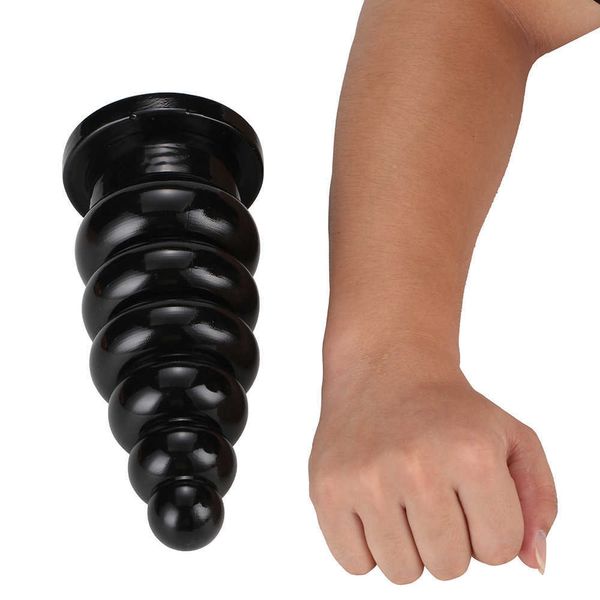 Schönheitsartikel Riesige Calabash-Perlen Analdildo Strap On Big Butt Plug sexy Spielzeug für Frauen Männer Masturbatoren Prostatamassage rau