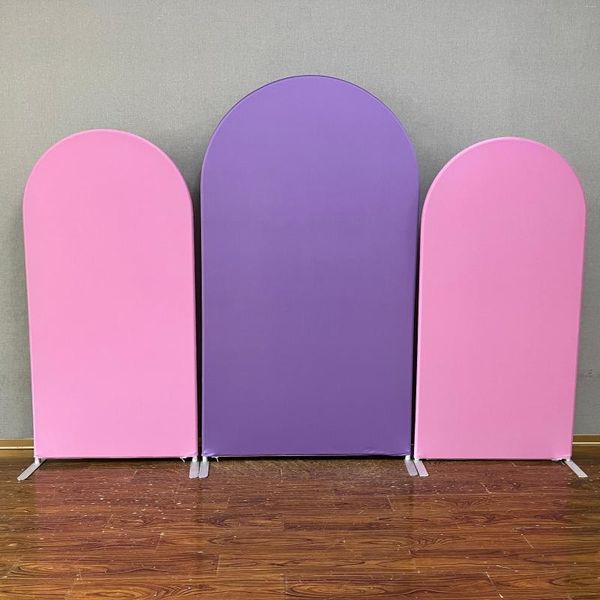 Decoração de festa rosa arco roxo arco de pano de fundo duplo capa de aniversário balões stand stand cedro wedding wedbing wall para eventos