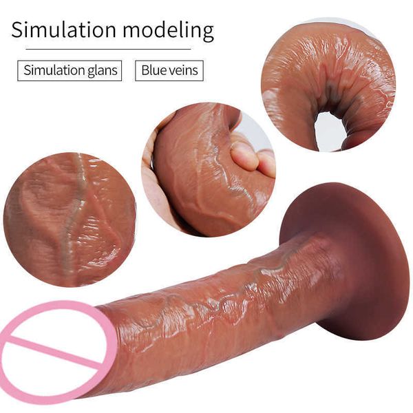 Красотные предметы Большой дилдо G Spot Massager Силиконовый реалистичный пенис с всасывающей чашкой без вибрации женский мастурбатор сексуальные игрушки для женщин
