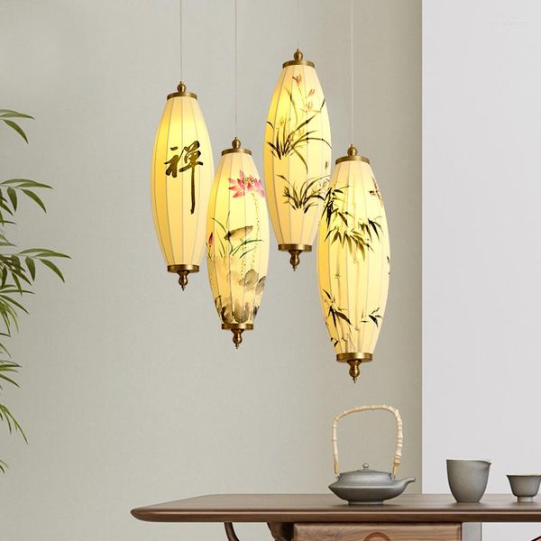 Подвесные лампы фонарь и люстр китайский стиль антикварный маленький ресторан Zen Restaurant Tea Room B AMP; Украшение