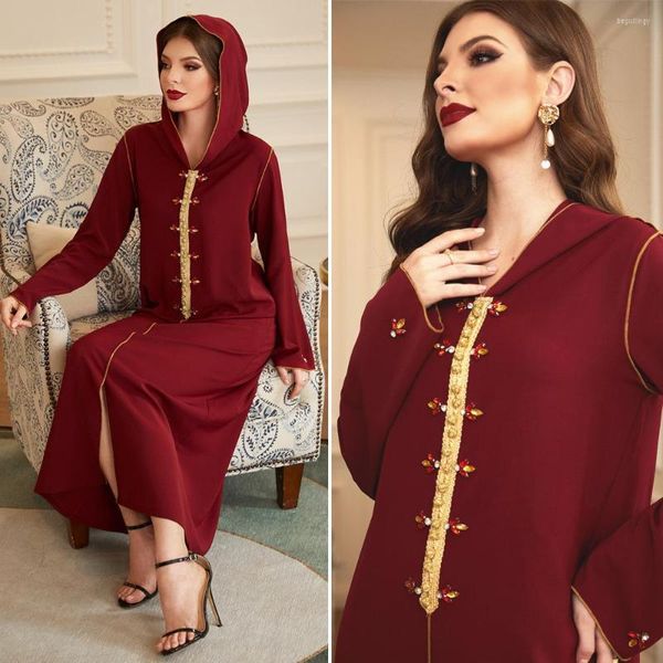 Этническая одежда Kaftan Moroccan Caftan Caftan Marocain Исламское мусульманское платье Abayas для женщин Дубай Абайя Длинные арабские вечерние платья Джеллаба.