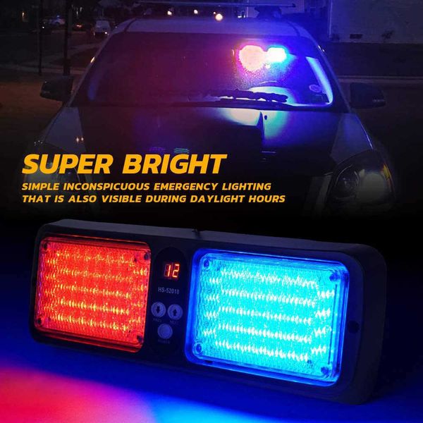 Travel Roadway Produkt Visier Strobe LED Lichtleiste Innen Windschutzscheibe Sonnenblende Lampe Notfallwarnung Blinklichter für Voluntee305y