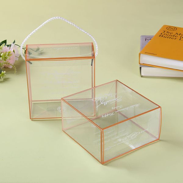 Подарочная коробка Pvc Plastic прямоугольника с подвесной веревочной конфеты для игрушки -дисплеи для хранения