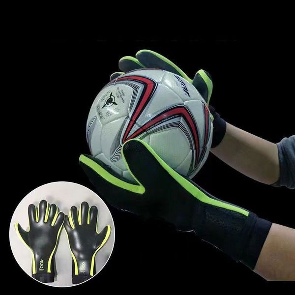 Handschuhe Torhüter Fußball Full Latex Attentäter-Wrap-Match Professionelles Nicht-Rutsch-Dicked Weast-Resistant