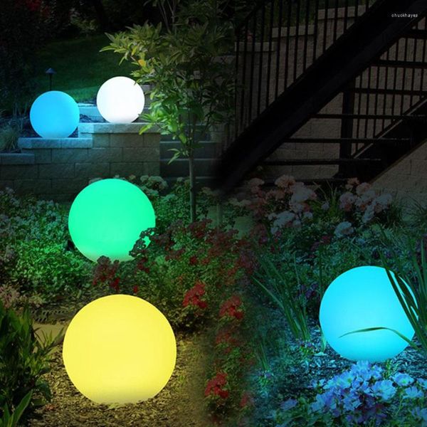 Yükseltme 30 cm yüzen havuz ışığı uzak su geçirmez bahçe veranda parlayan top LED Işıklı Çim lambası