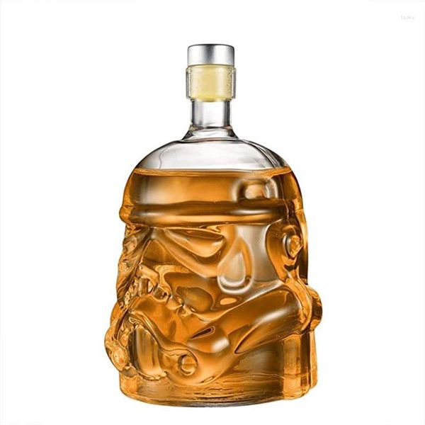 Weingläser 650 ml kreativer Sturm Trooper Dekanter weißer Soldat Glass Krug Spirituosenflasche Whisky Brandy Bourbon Wodka