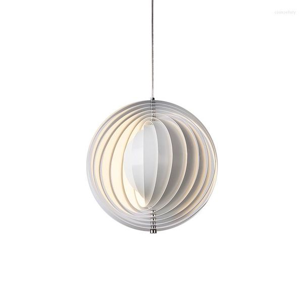 Lampade a sospensione Nordico Moderno Soffitto Cerchio di Ferro Rotante Luci Lunari Tavolo da Pranzo Cucina Corridoio Sala Comodino Apparecchi di Illuminazione