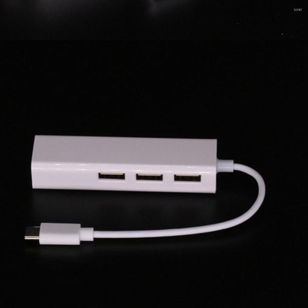 USB2.0-Hub, RJ45-Netzwerkkarte, LAN-Adapter, USB auf Typ-C-Ethernet, tragbares Laptop-Tablet