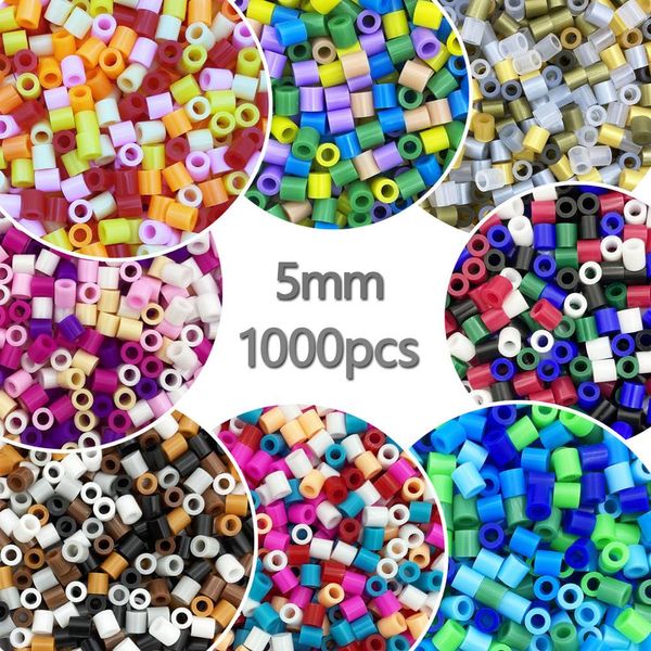 5mm 1000pcs/set piksel bulmaca oyun boncuklar çocuklar için perler hama boncuk diy kalitesi el yapımı hediye oyuncak sigorta boncukları 1264