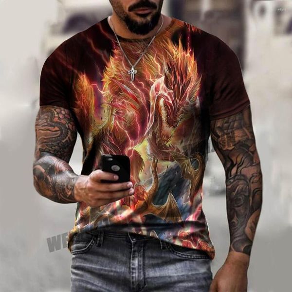 Männer T Shirts 2022 Sommer Casual T-shirt Atmungsaktive Top Orient Kirin Kurzarm Shirt Vintage 3D Gedruckt Grafik Männer t-shirt