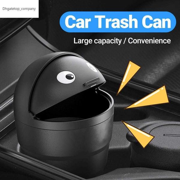 Universal Car Crash Bac Auto Organizer Box с качающейся крышкой милой мини -автомобильный протекающий автомобиль мусорные корзины для автомобиля