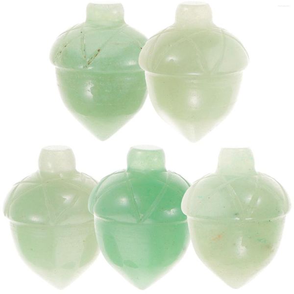 Dekorative Blumen Tannenzapfen Jade Tannenzapfen Dekor Ornament Desktop Mini Handwerk Füller Vase Kristall Handwerk Dekorierennatürliche kleine Tannenzapfen