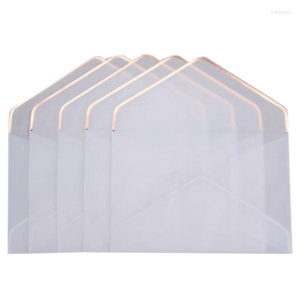 Geschenkpapier, 20 Stück/Set, Stempeldruckpapier, transparent, Hochzeitsbrief, Einladung, Jahrestag, Roségold