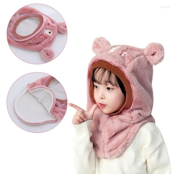 Chapéus de inverno crianças bonés à prova de vento para crianças muffs boys meninos xales meninas meninas bebê turbante criança nascida na nascida