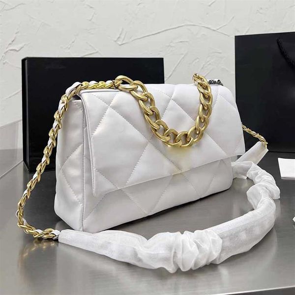 Borse da donna con tracolla glitterate Borse firmate bianche perlescenti Borse classiche Mini patta Borsa a tracolla trapuntata con diamanti senza tempo Multico3306