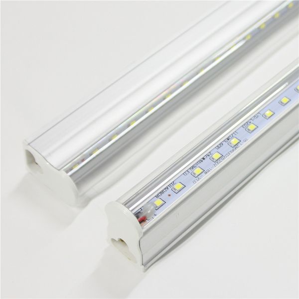 T5-LED-Röhren, 2,4 m, 1,8 m, 1,5 m, 36 W, AC85–265 V, integrierter PF0,95, SMD2835, 5000 K, 5500 K, Leuchtstofflampen, 2,4 m, 220 V, 250 V, lineare Balkenlampen, Zubehör, 100 lm/W Helligkeit