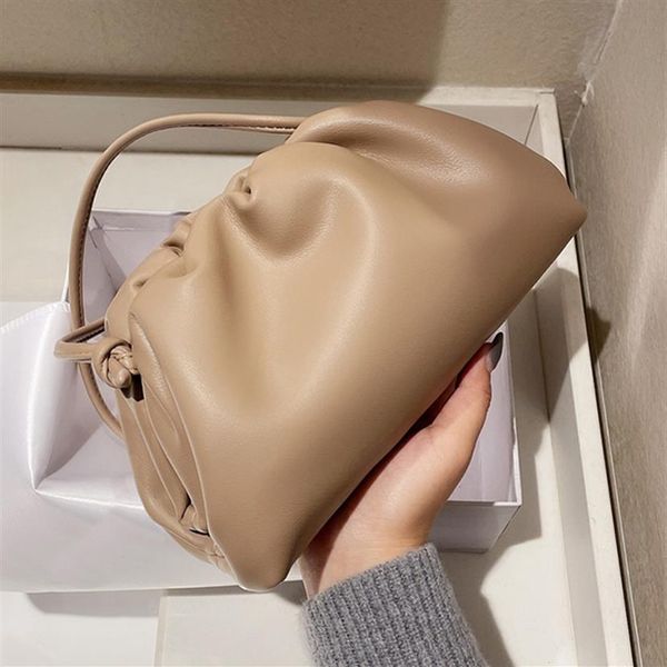 2021 designers bolsas cl￡ssicas de forma de forma de nuvem ladrias bolsas de noite embreagem mulher bolsa bolsa bolsa de couro genu￭no handbag294i
