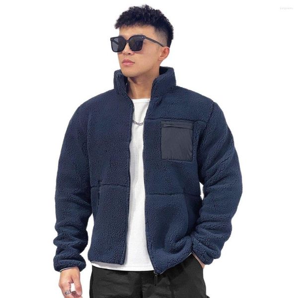 Giubbotti da uomo Inverno caldo pile più spesso Uomo Casual Moda Cerniera Capispalla Cappotti Top Cappotto Maschile Abbigliamento streetwear Abbigliamento sportivo